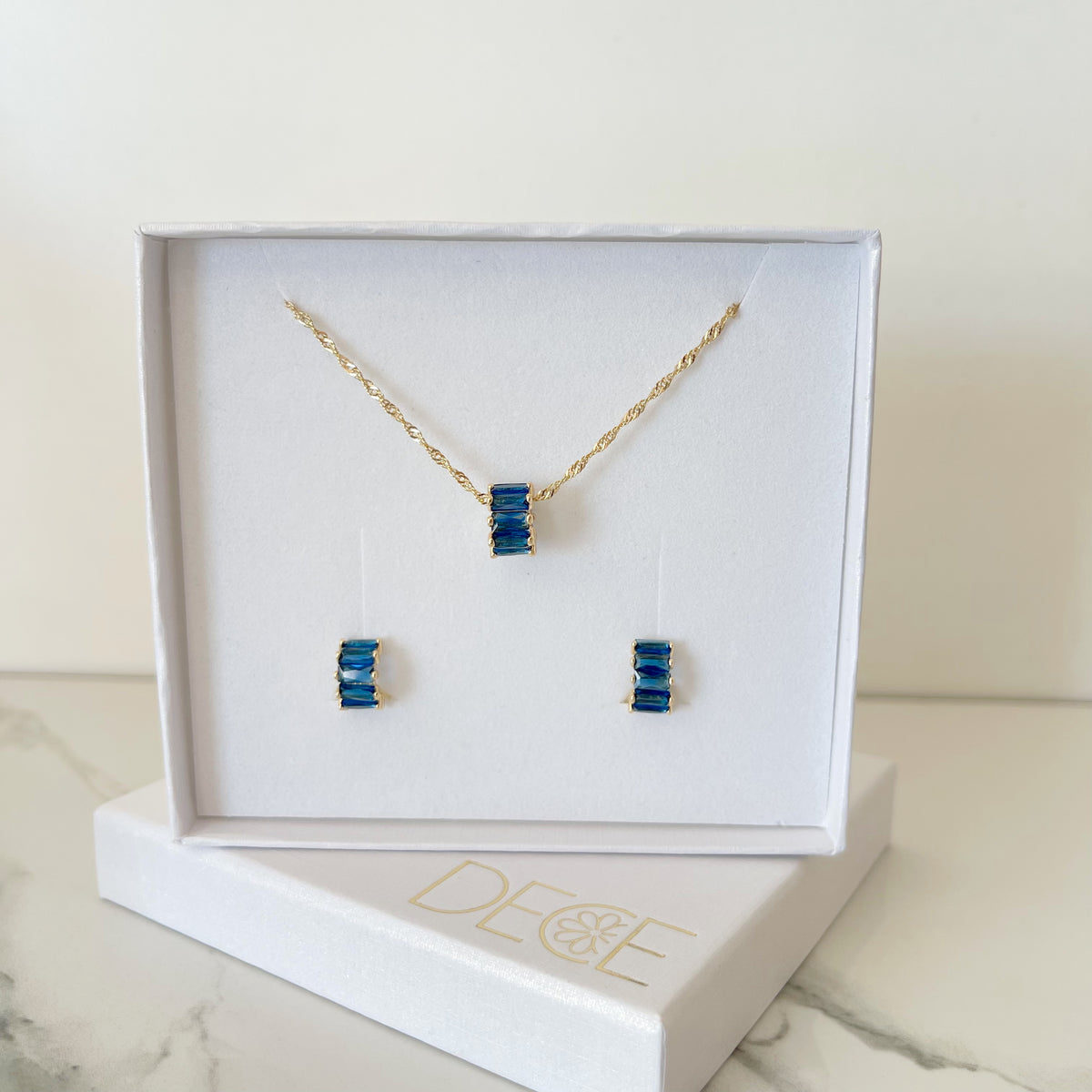 Juego de collar Azul
