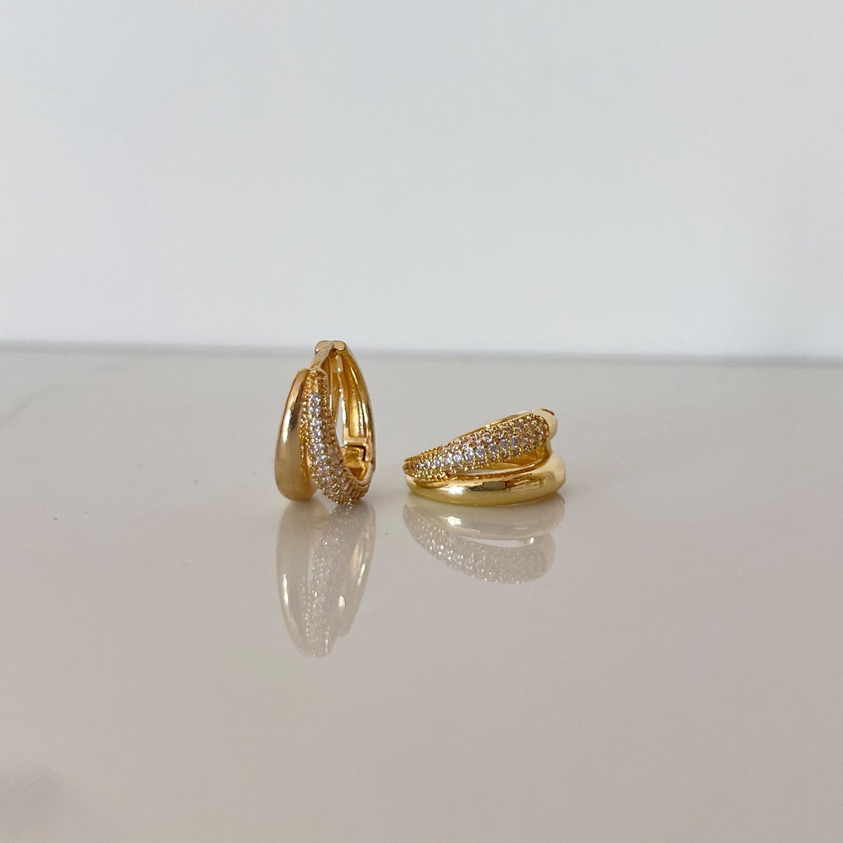 Arracadas Doble Zirconia