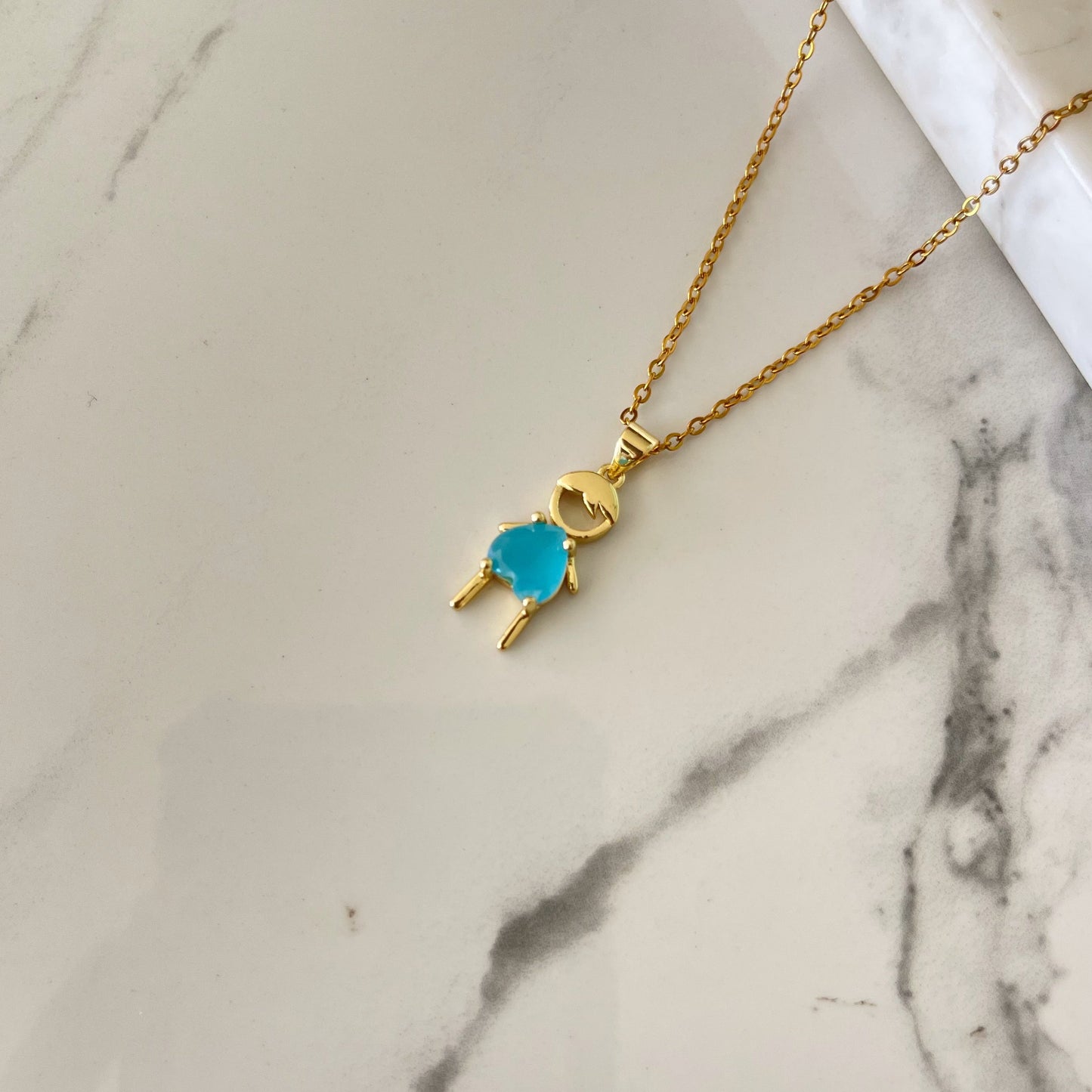 Collar niño turquesa