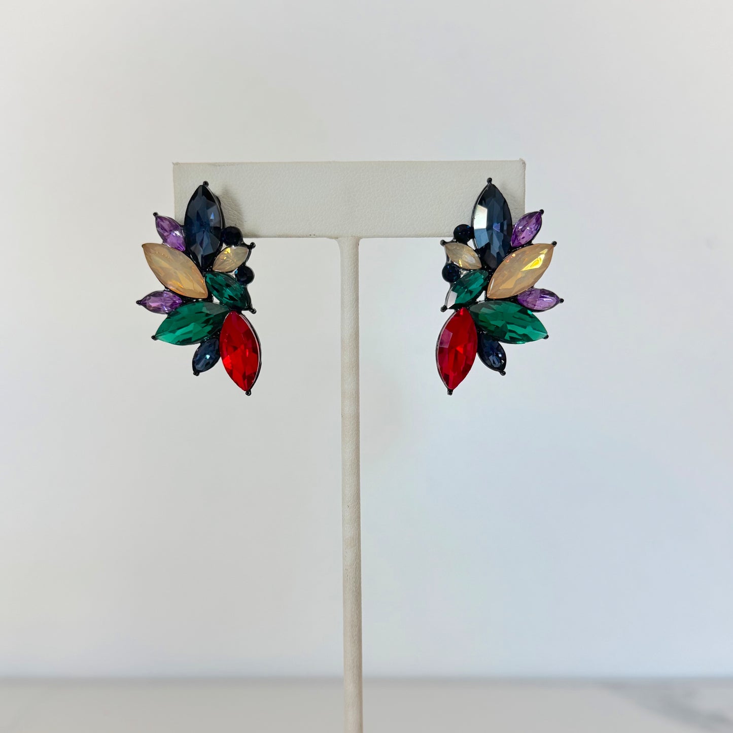 Aretes abanico multicolor