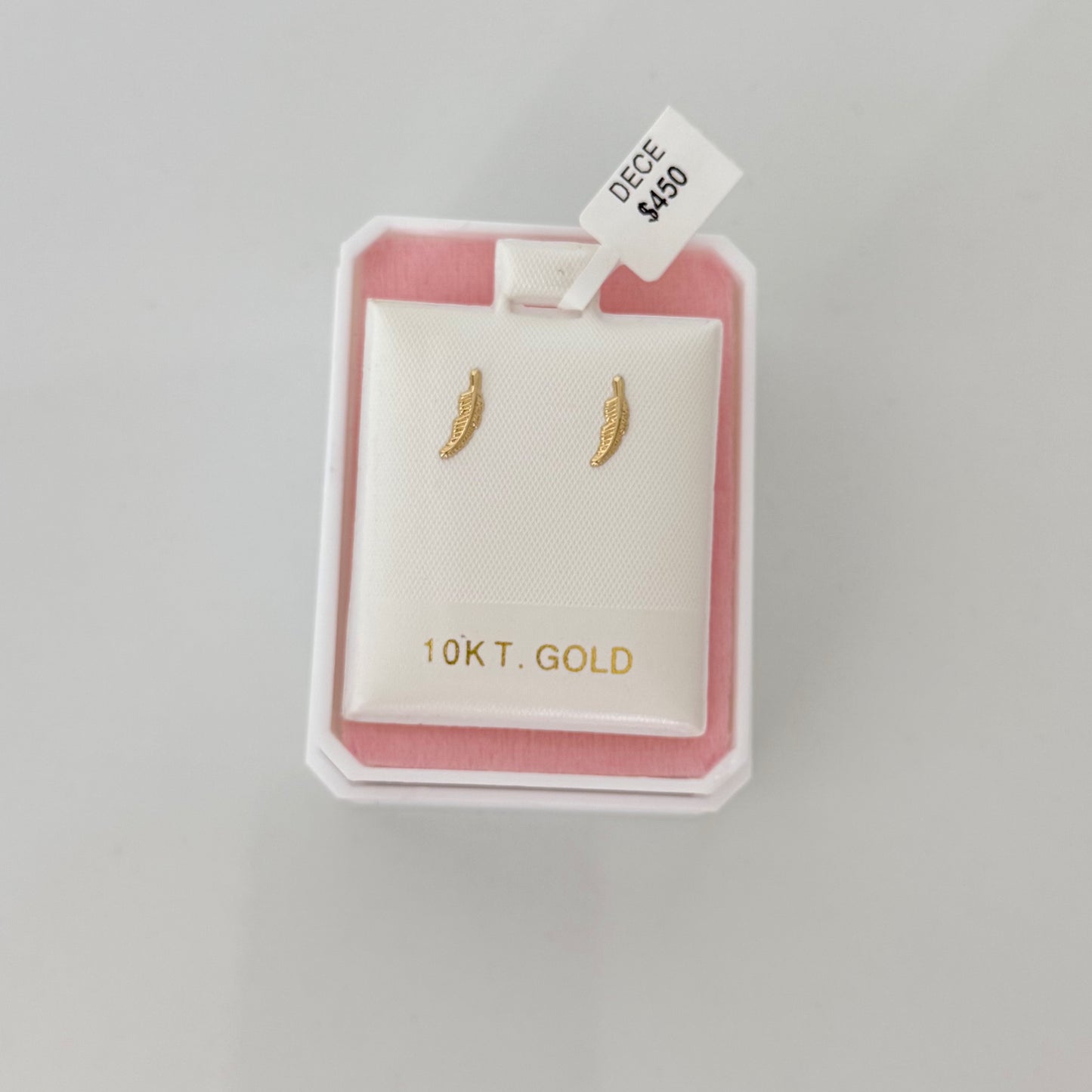 Aretes oro hoja