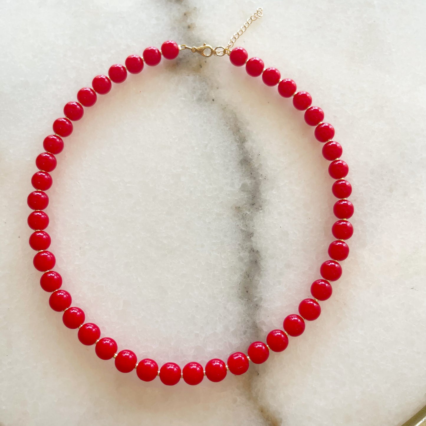 Choker rojo+dorado