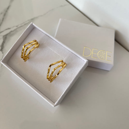 Aretes triple delgados