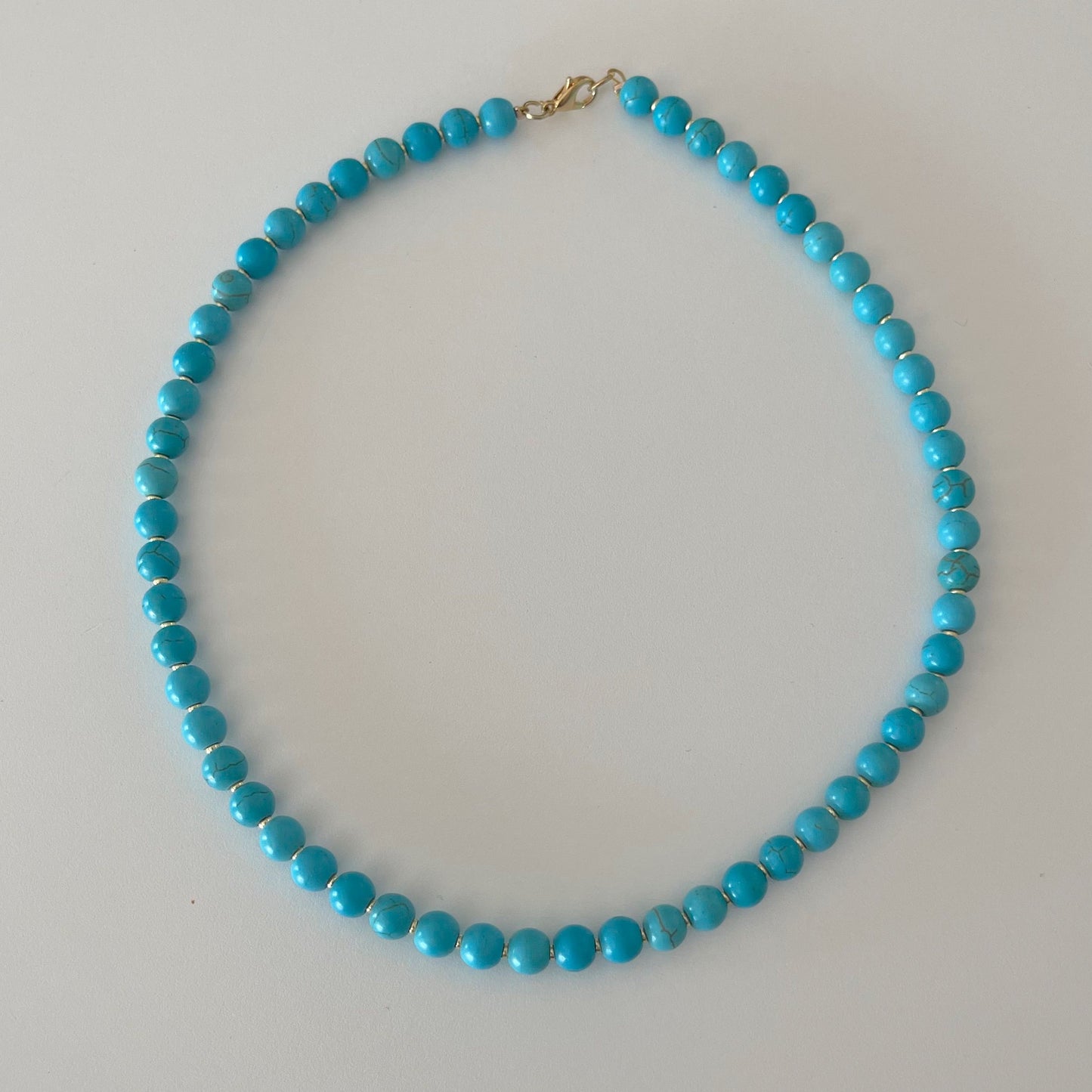 Choker Turquesa mini con dorado