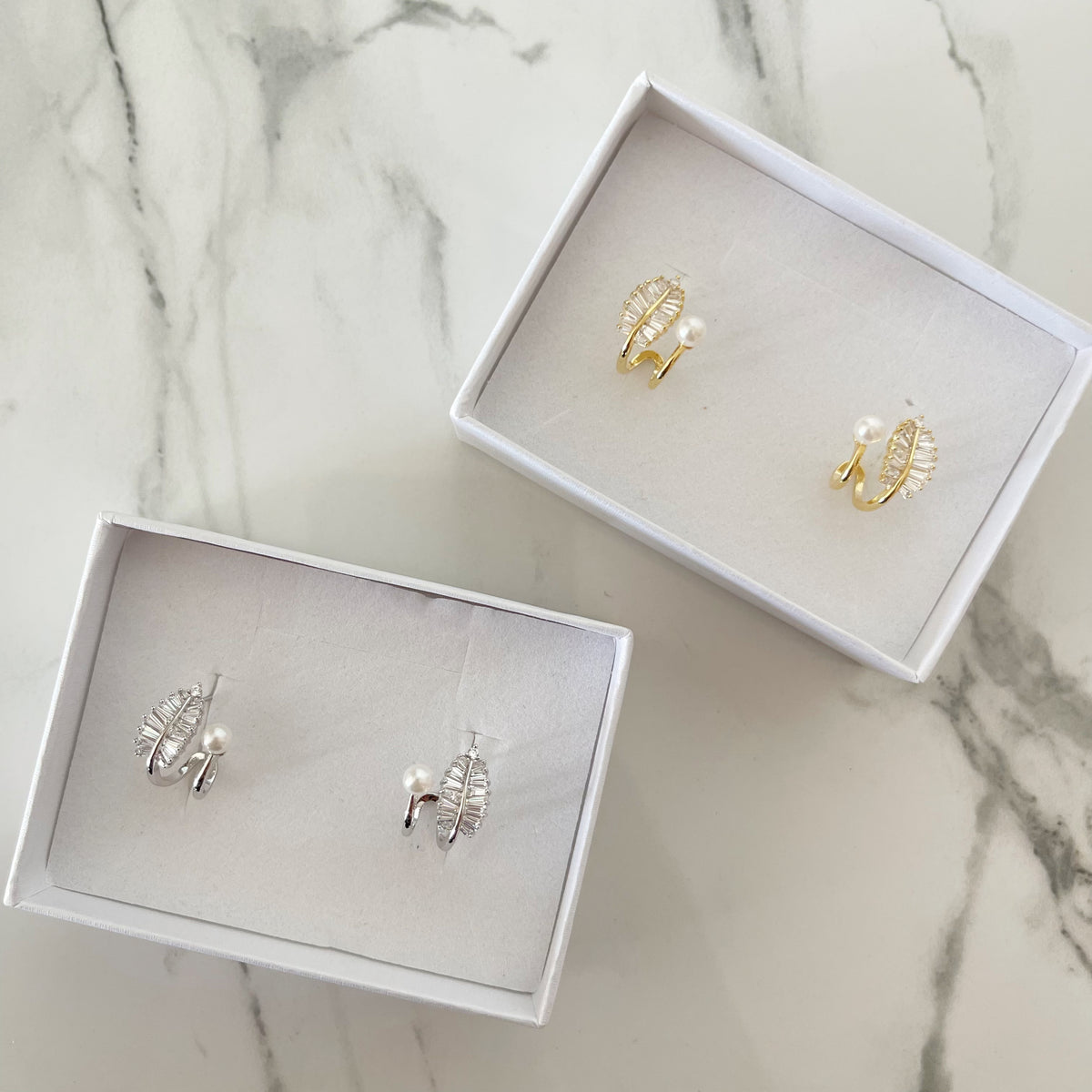 Aretes Pluma + Perla