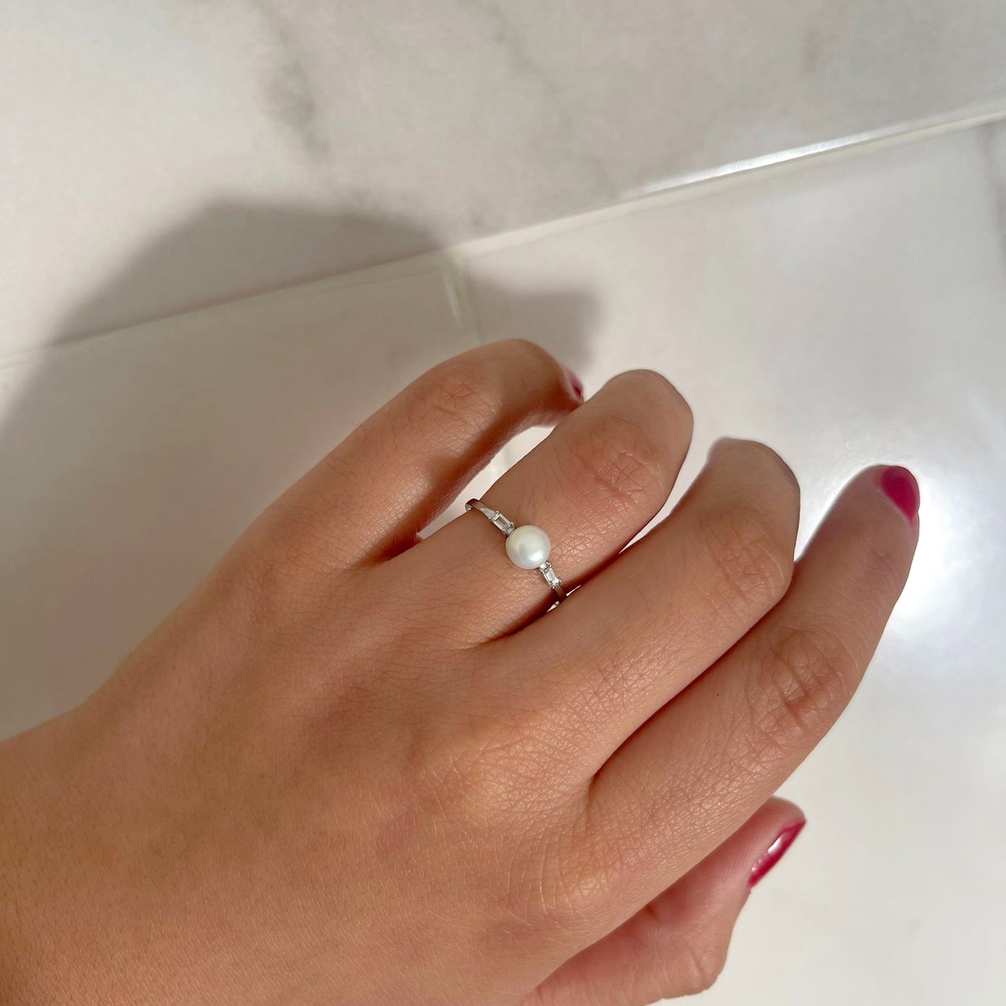 Anillo perla