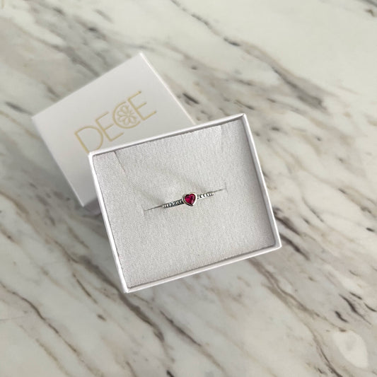 Anillo Valentine rojo