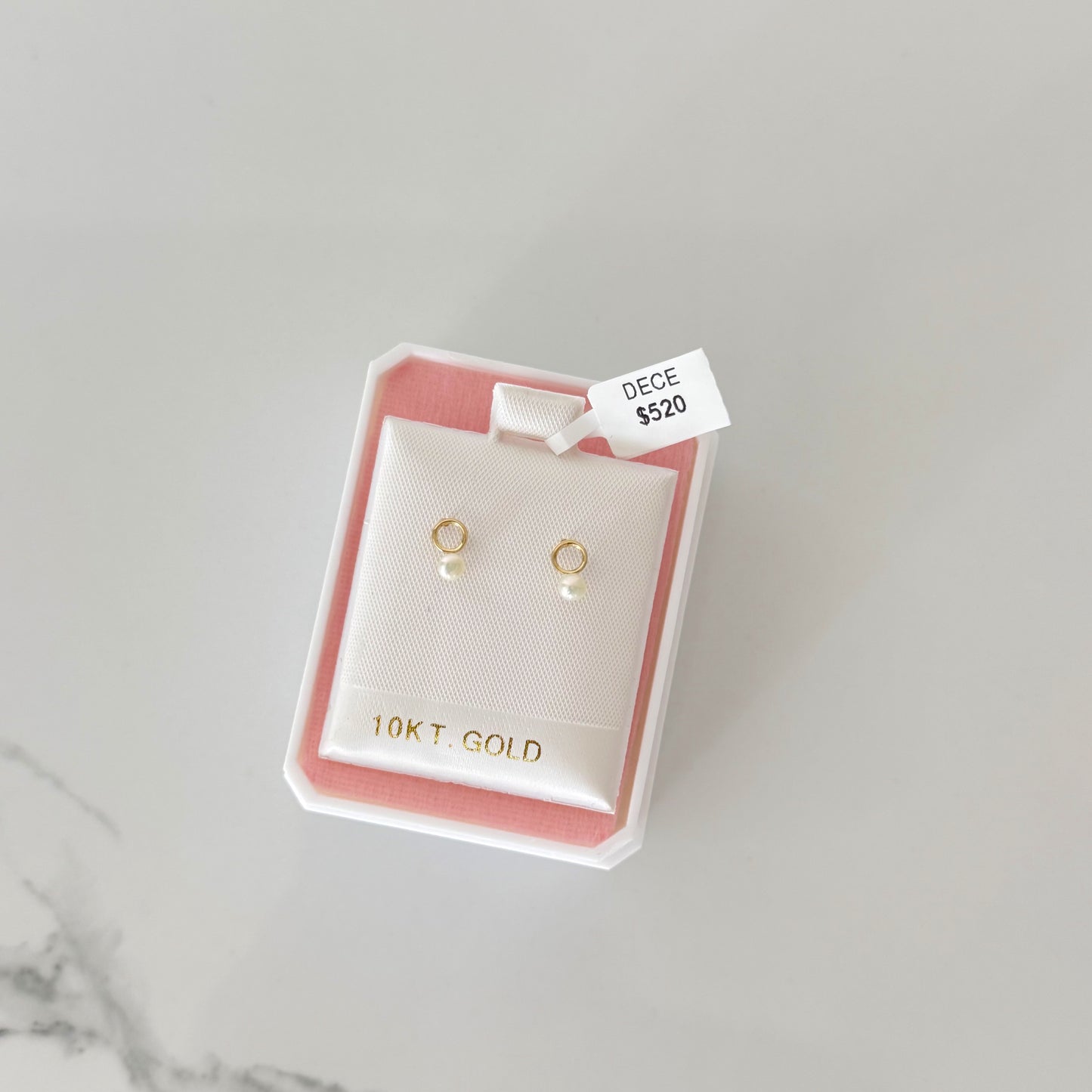 Aretes oro aro perla