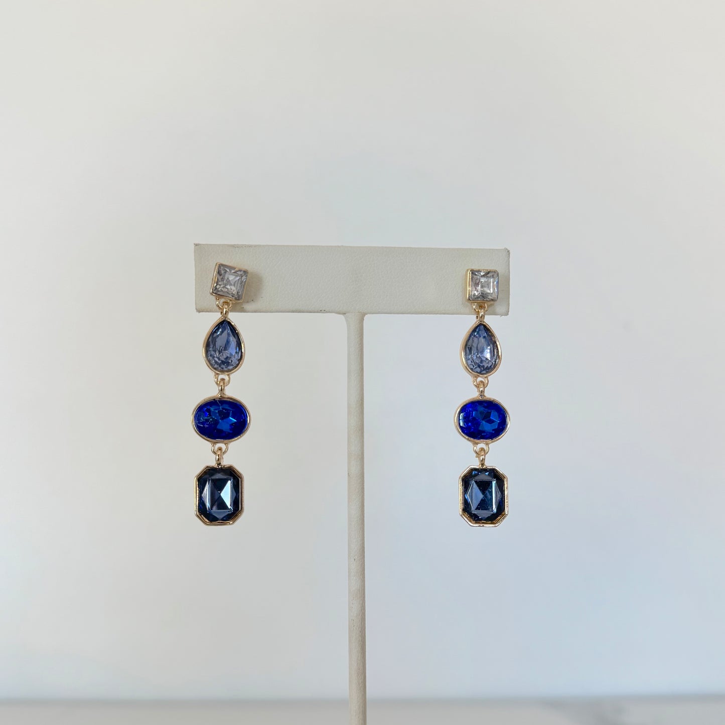 Aretes drop azul