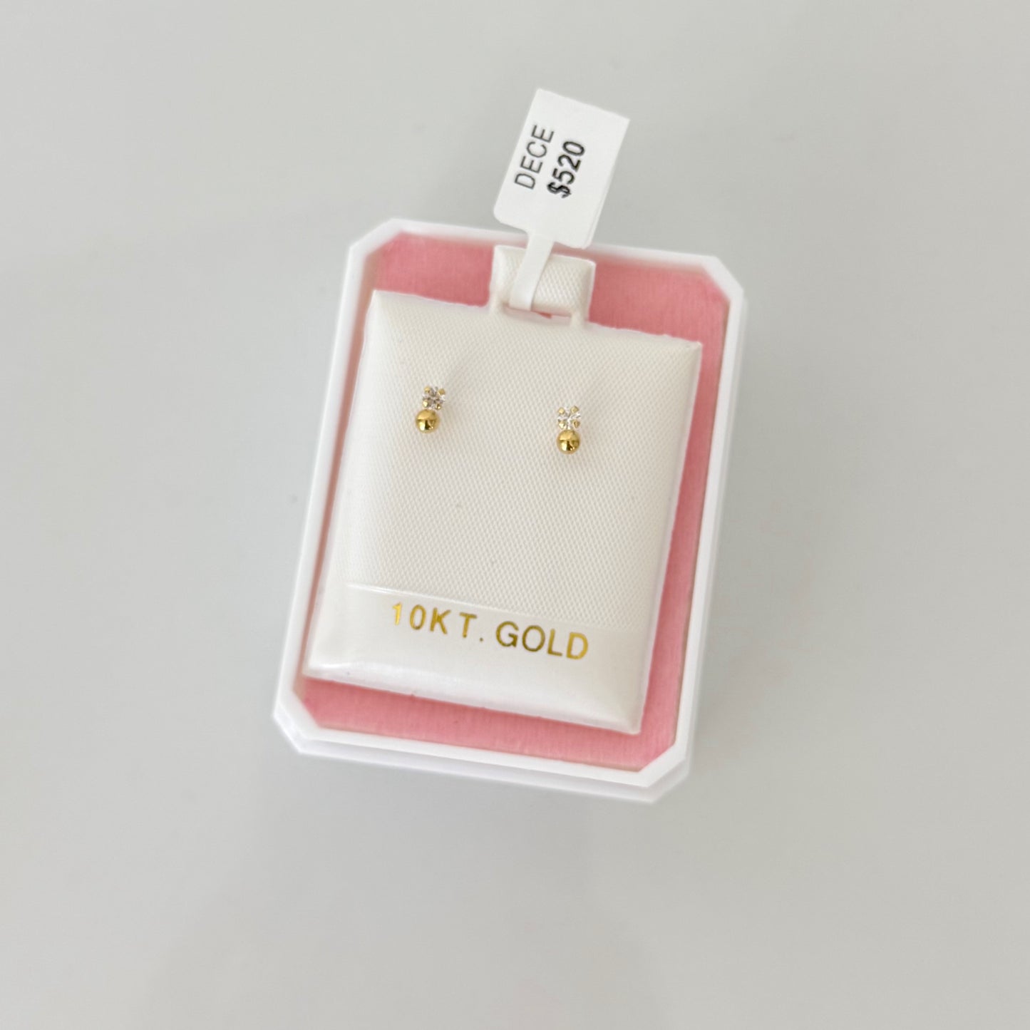 Aretes oro zirconia dorado