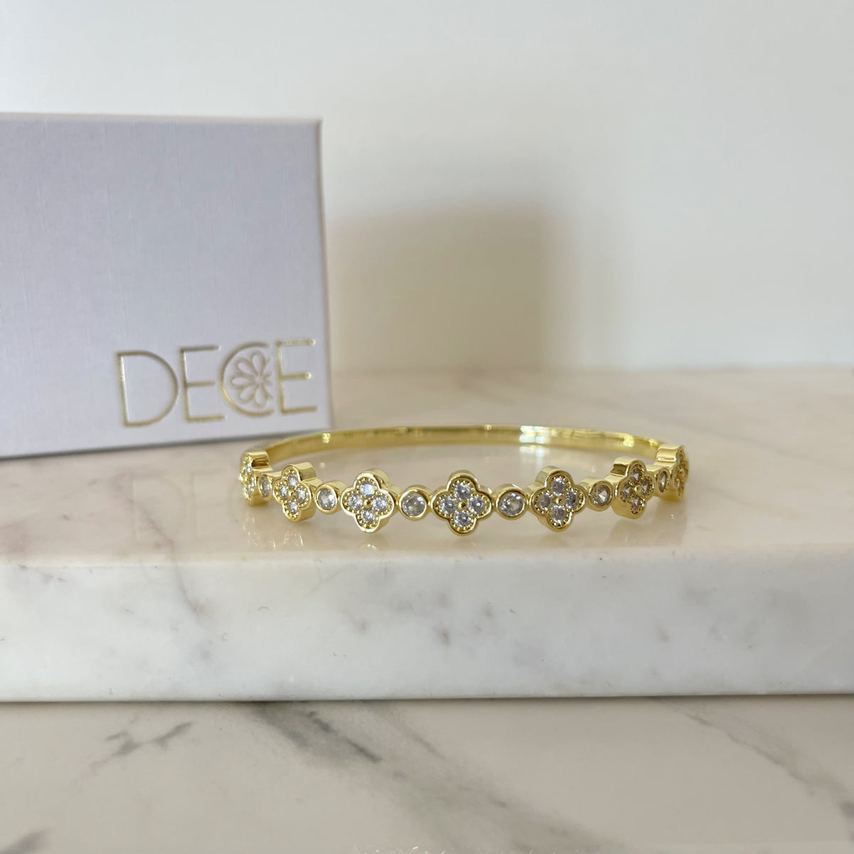 Brazalete Trébol con zirconias