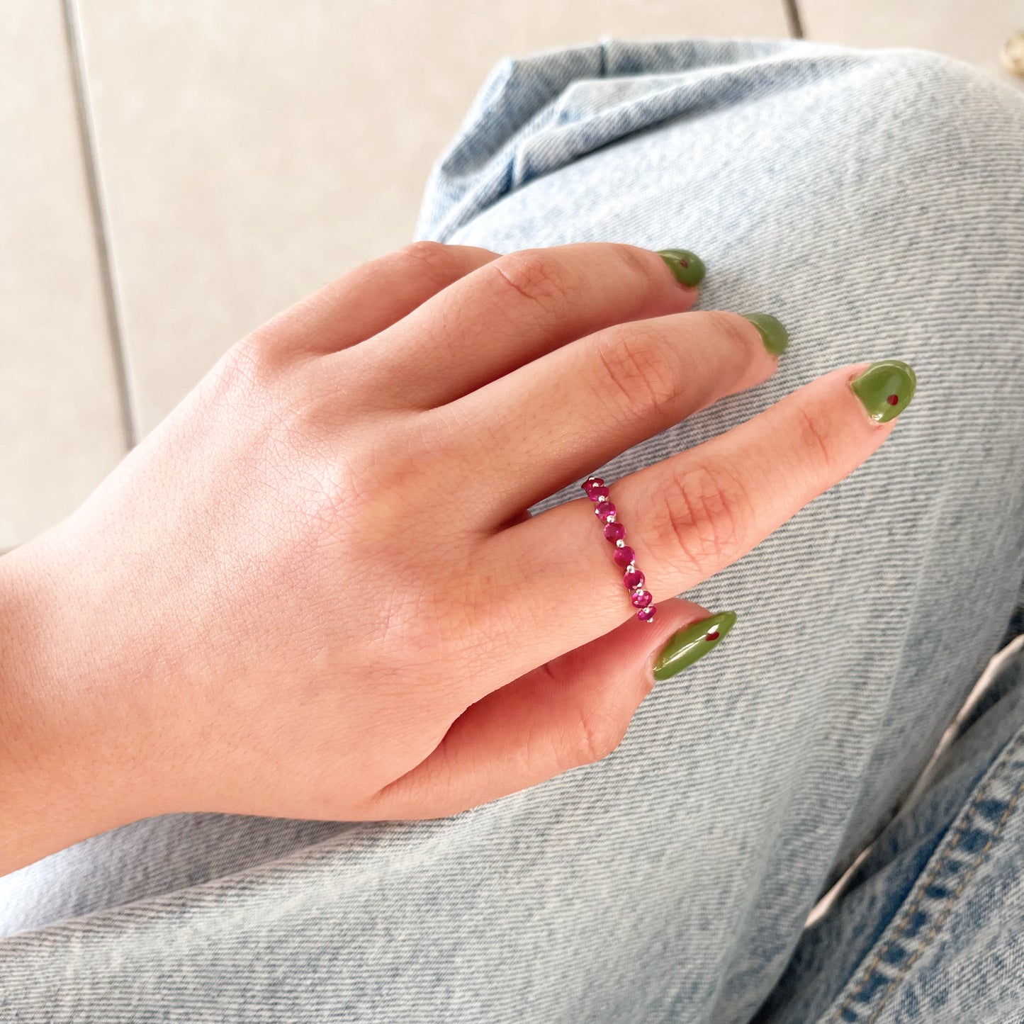 Anillo Flor Rosa