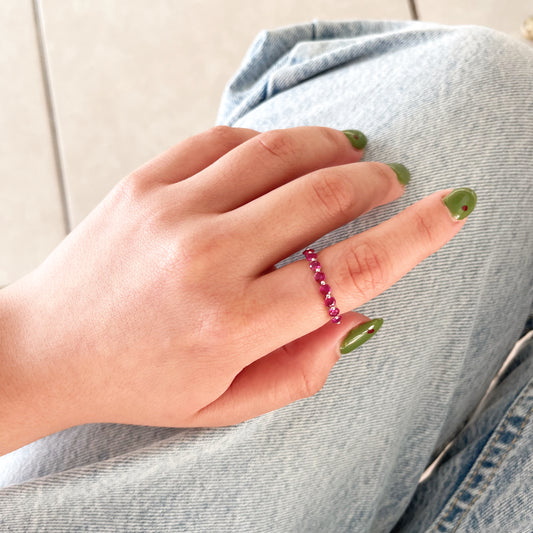 Anillo Flor Rosa
