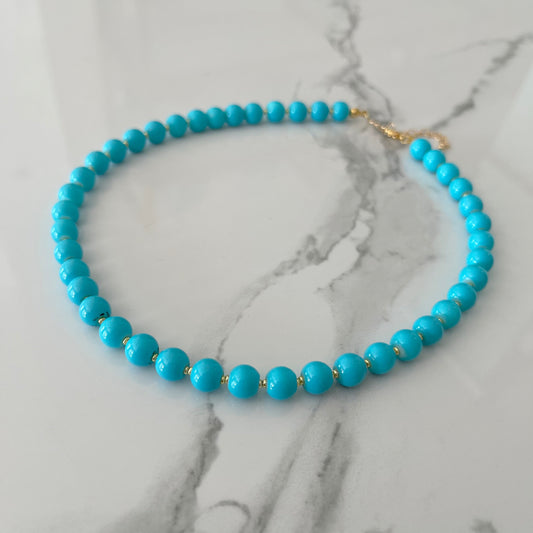 Choker Cielo con Dorado