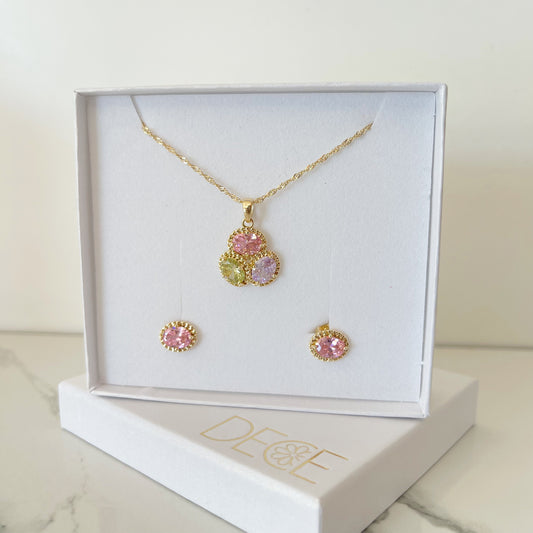 Juego de collar Pastel