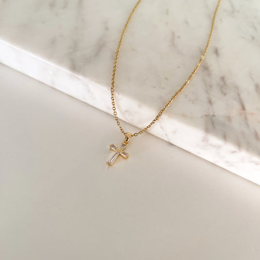 Collar cruz cristal
