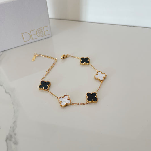 Pulsera Trébol Bicolor
