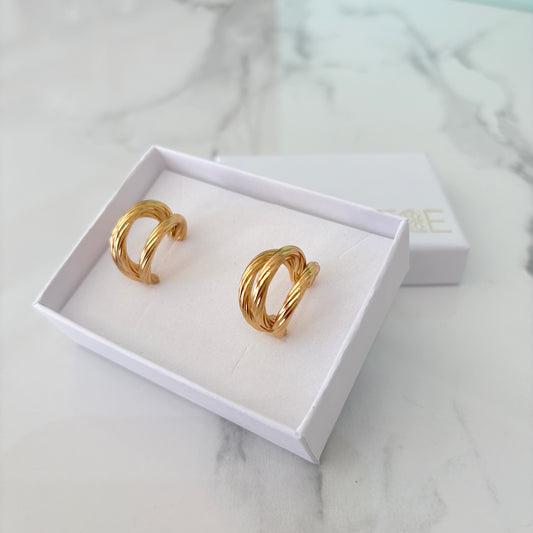 Arracadas chunky triple