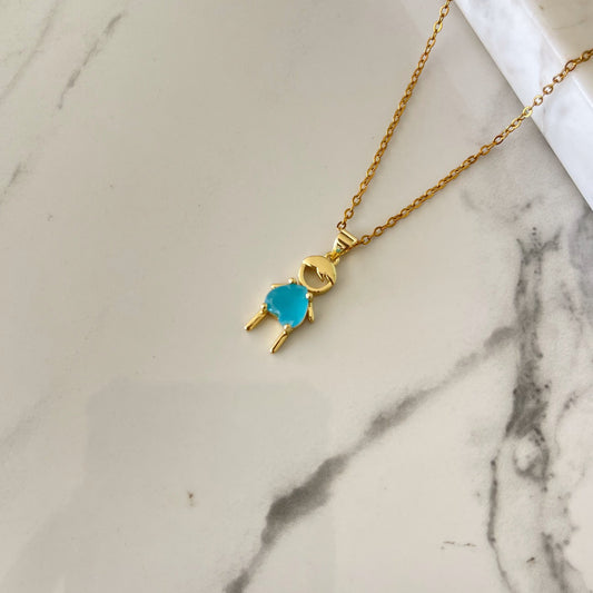 Collar niño turquesa