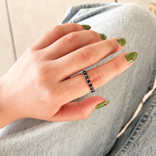 Anillo Flor azul