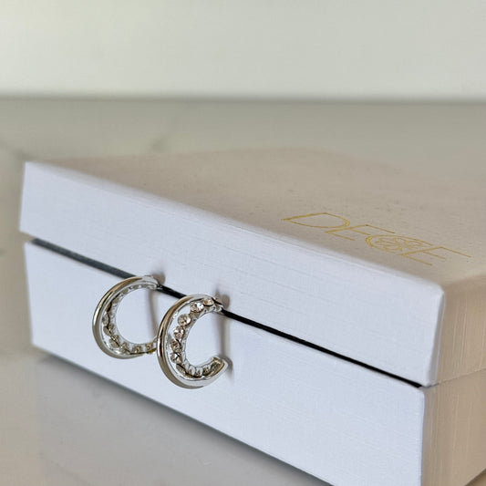 Arracadas Karla plateada