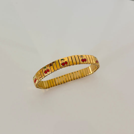 Brazalete Cherry dorado