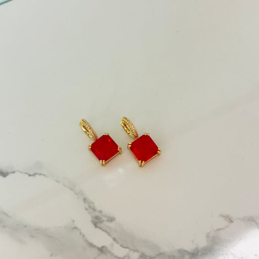 Aretes Estella Rojo