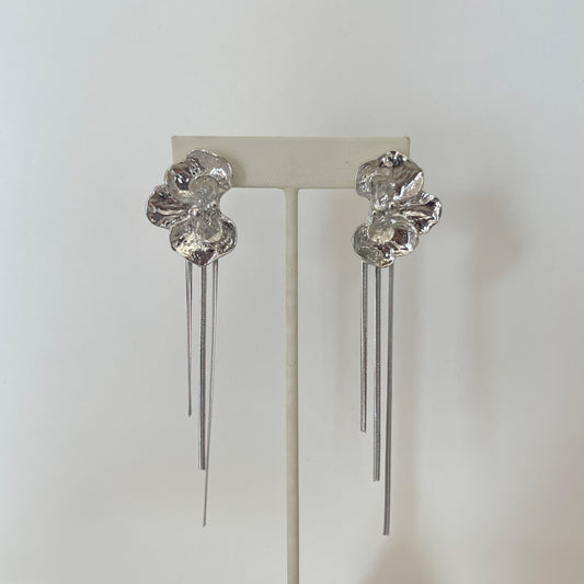 Aretes Fernanda Plateados