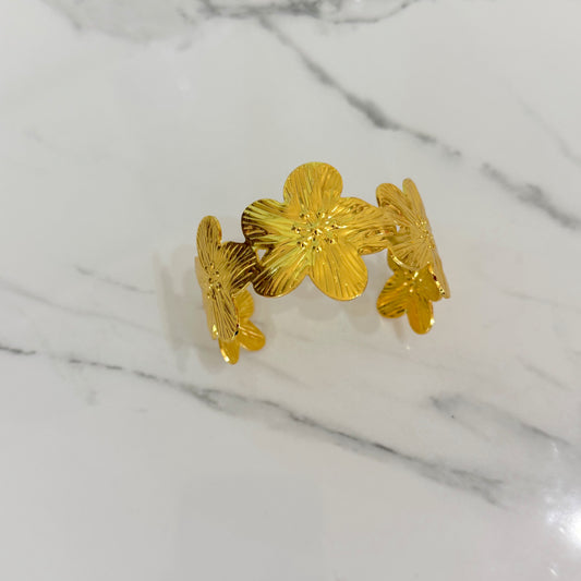 Brazalete flor grueso