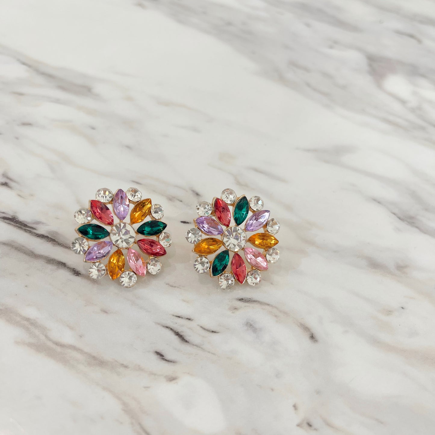 Aretes flor colores